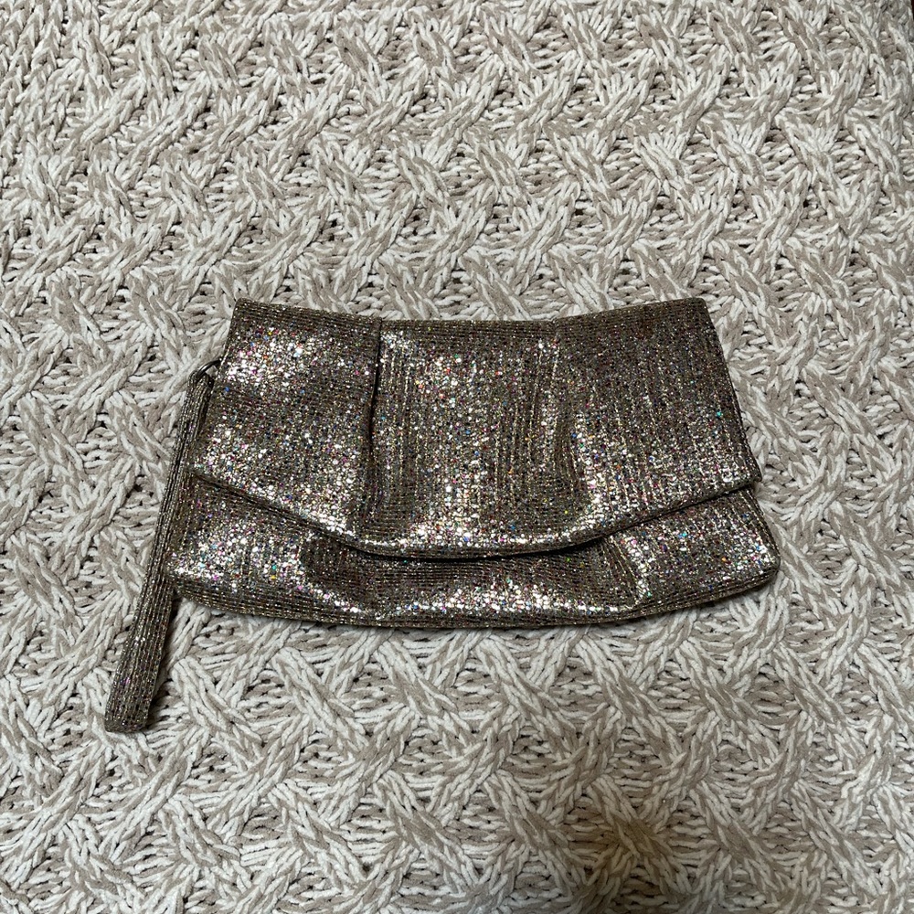 Gold Glitter Pouch